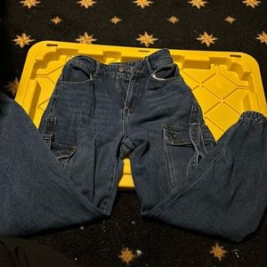Forever 21 blue denim, no holes side pockets